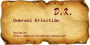 Dobrosi Krisztián névjegykártya