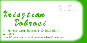 krisztian dobrosi business card